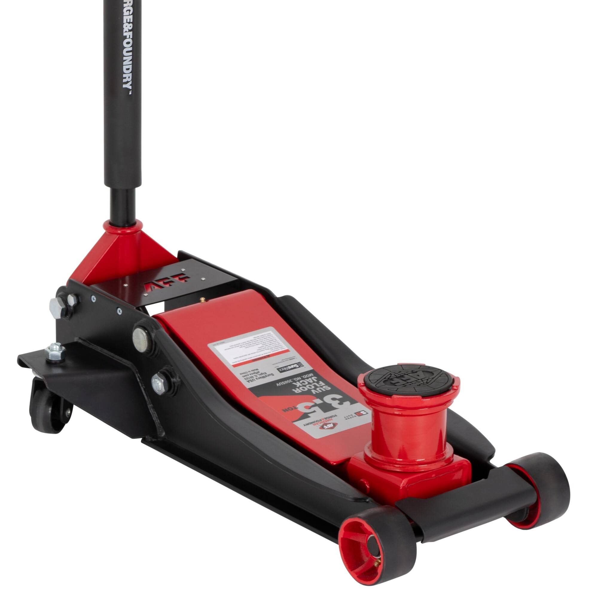 American Forge & Foundry - Service Jack - SUV - 3.5 Ton Capacity - Lightning™ Lift - Short Chassis - 2 pc Handle - 7.125" Min H to 23.5" Max H - Heavy Duty - Model # 352SUV
